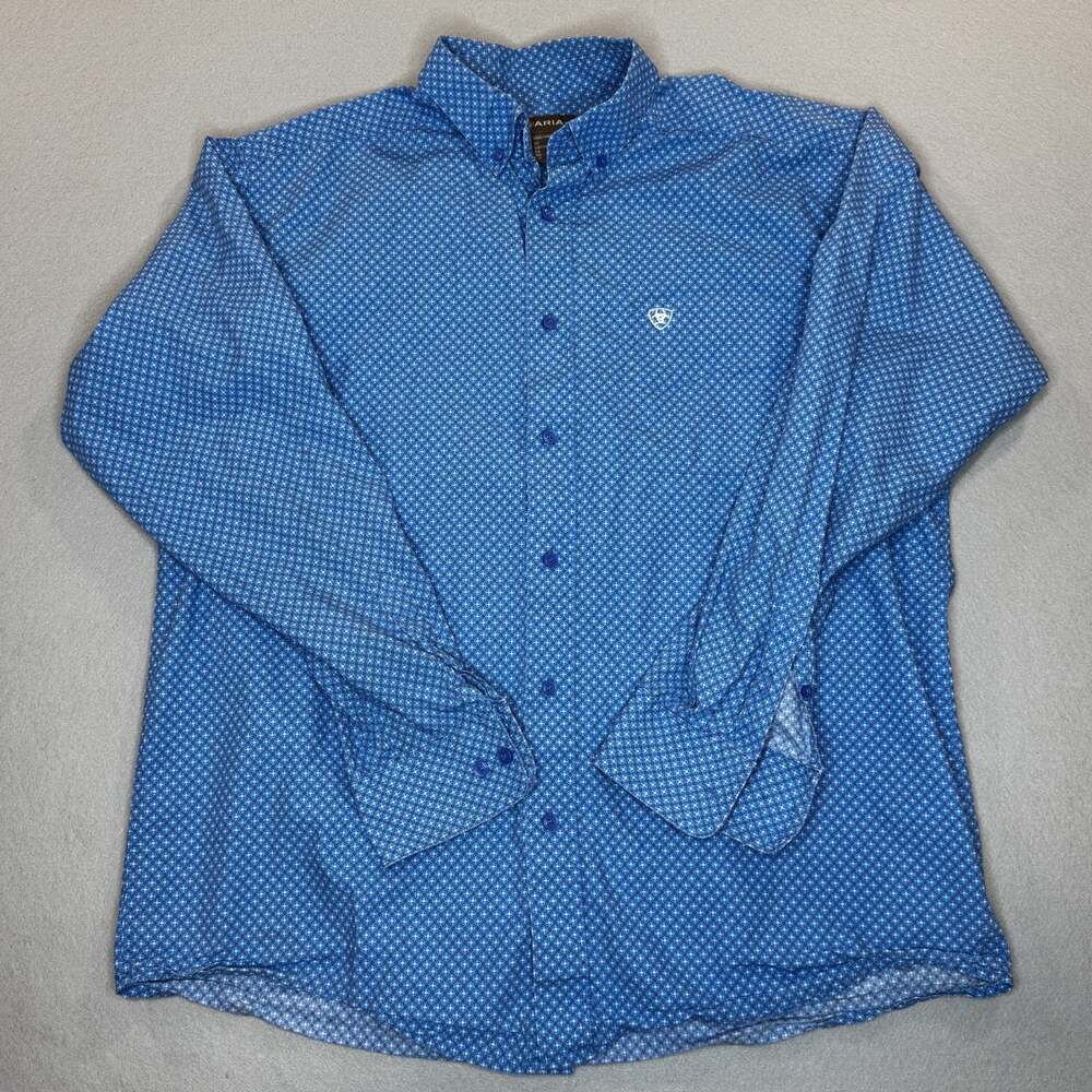 Ariat Men's Lloyd Classic Long Sleeve Blue Shirt (Style #10043770) LARGE